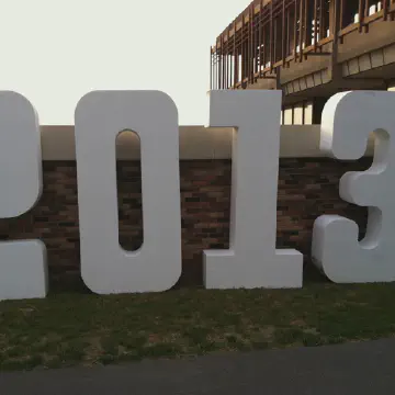 8 foot tall 3D foam letter