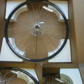 Custom cut EPS foam for shipping bicycle product