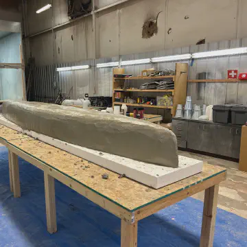 EPS Foam Canoe Mold for the ASCE Concrete Canoe Competition