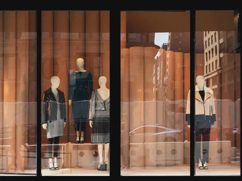 EPS Foam Column in Store Window Display