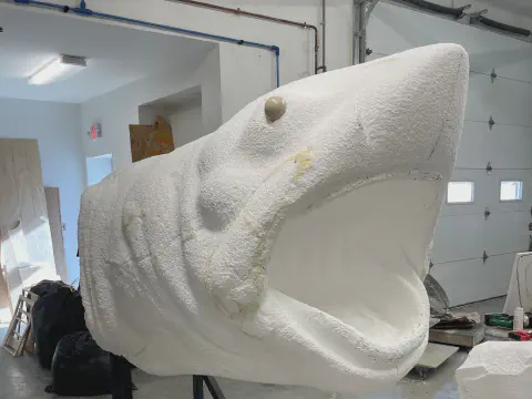 EPS Foam Sculpture of Jaws
