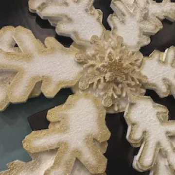 Giant Foam Snowflakes for Church Displays