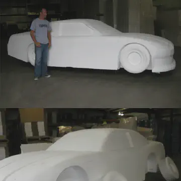 Replica of Car out of EPS foam blocks