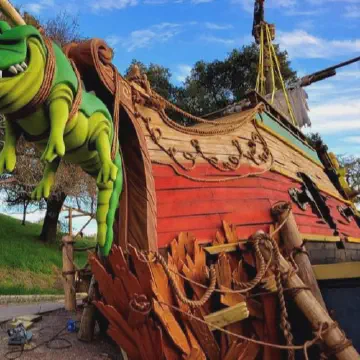 Sculpting Blocks for Pirate Mini Golf Course