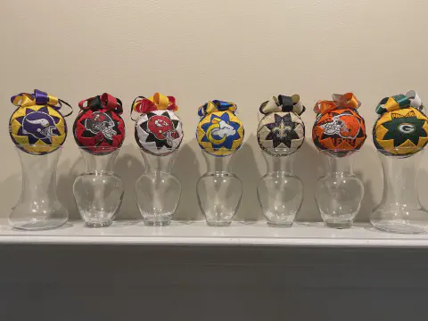 Small Styrofoam Balls to Make Quilted Ornaments