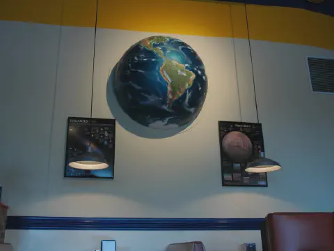 Solar System Display Using Large Half Spheres