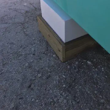 Storage blocks for boats in winter